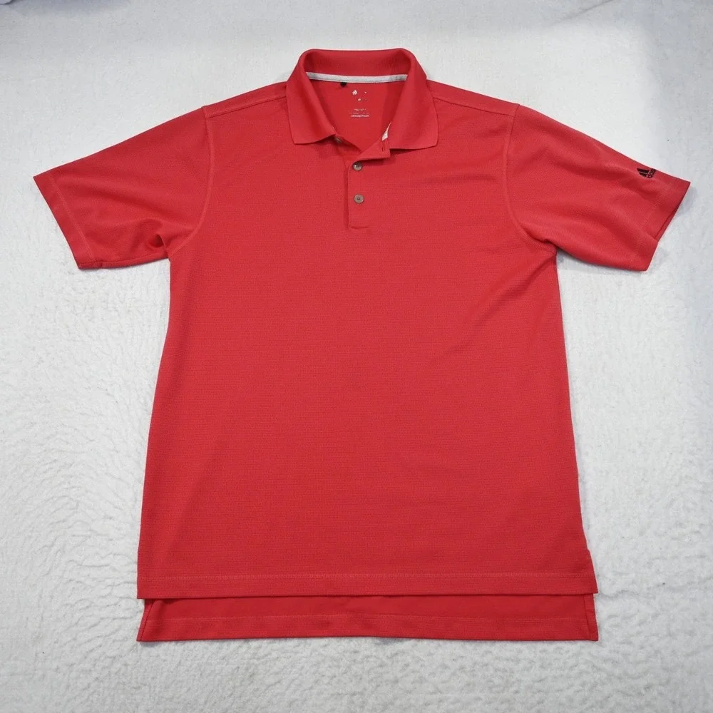 Adidas Golf Polo‎ ClimaLite Red Performance Short Sleeve Mens Size Small